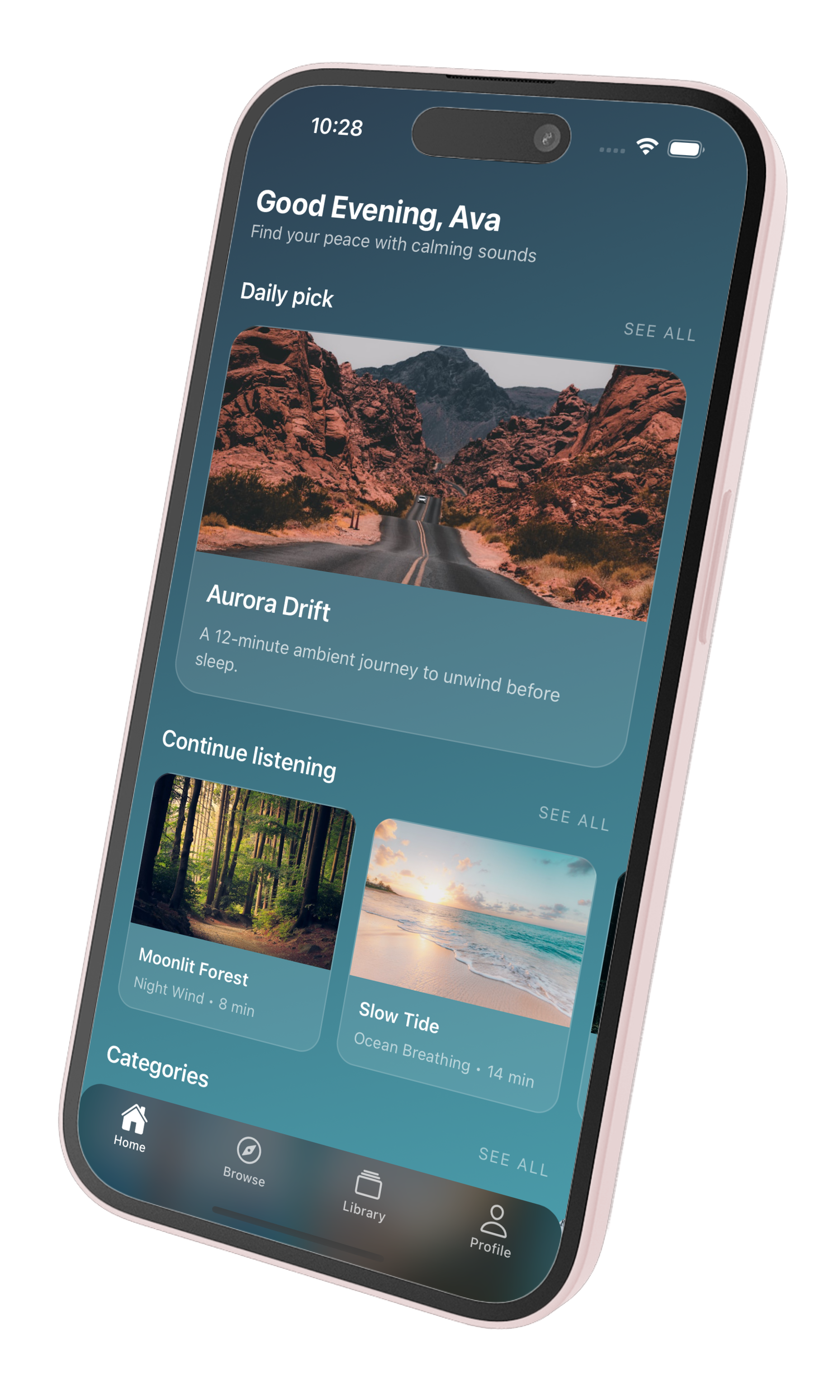 Calming Galaxy app preview